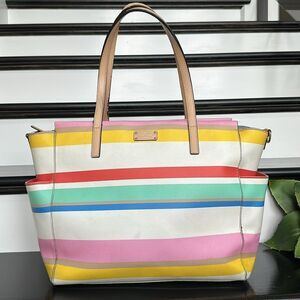 Kate Spade Kaylie Baby Bag Grove Street Printed Dunestripe travel business